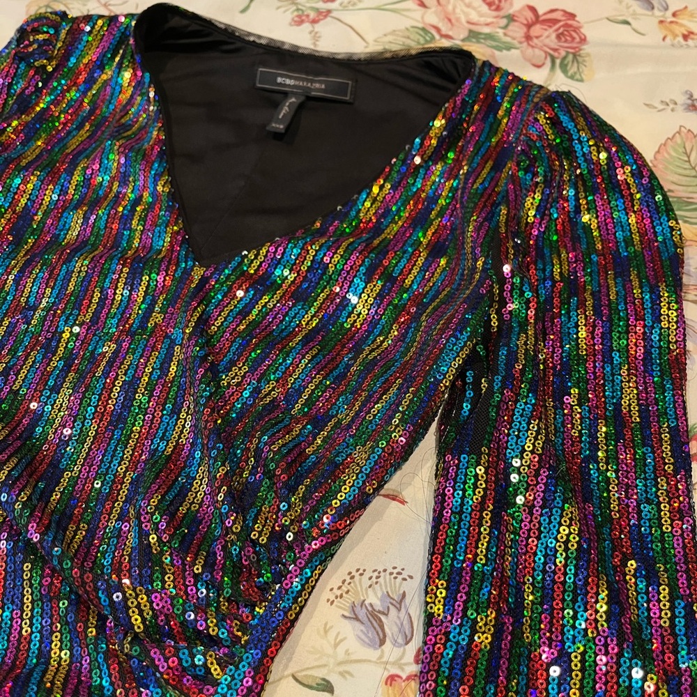 Rainbow Sequin Taylor Swift Style Party Dress By … - image 2